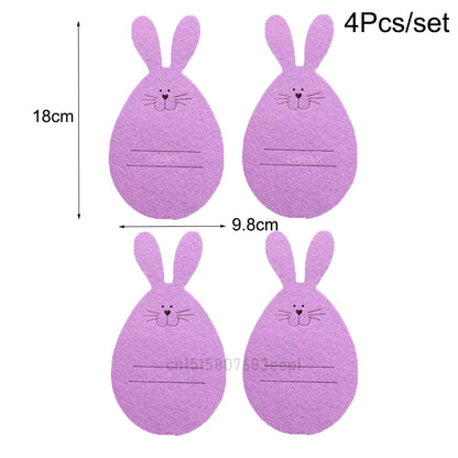 Easter Felt Cutlery Holder 4Pcs