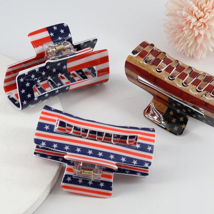 American Flag Hair Claw 8cm