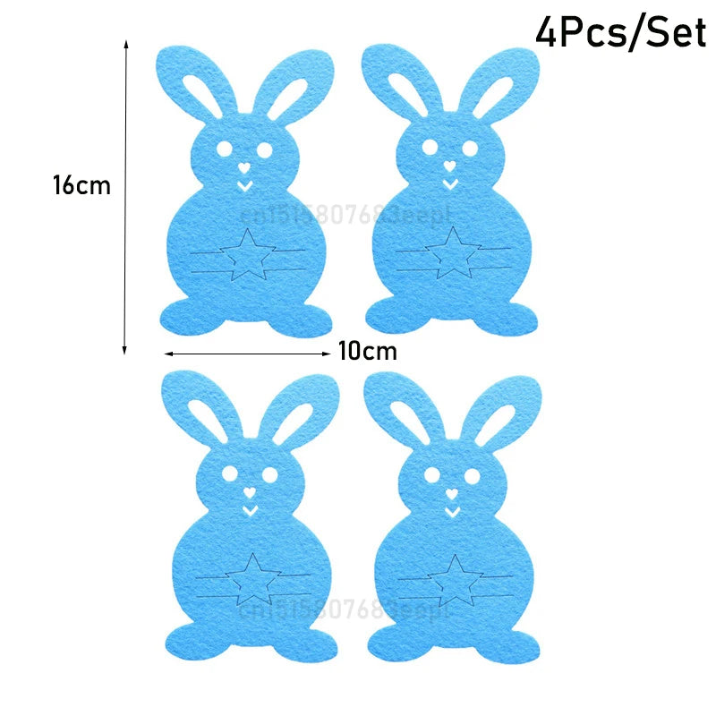 Easter Felt Cutlery Holder 4Pcs