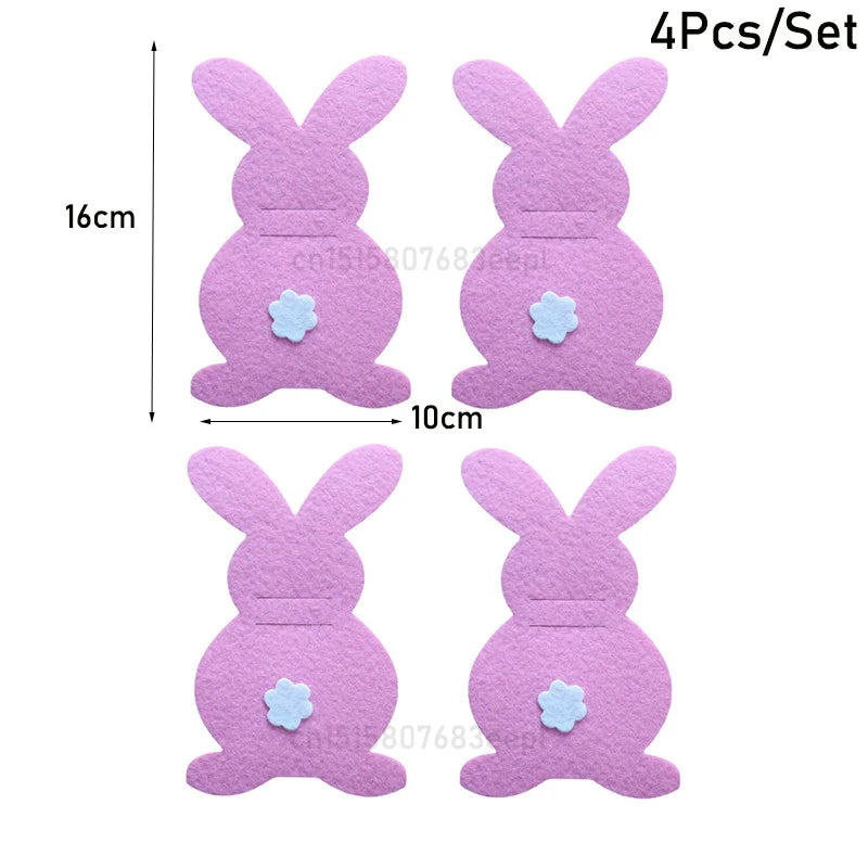 Easter Felt Cutlery Holder 4Pcs