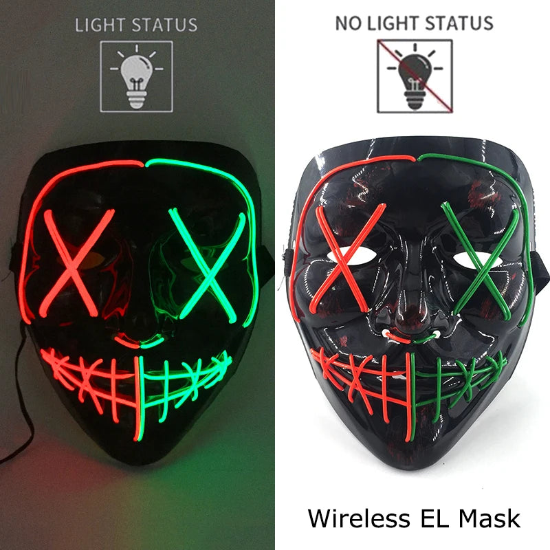 Neon LED Purge Mask