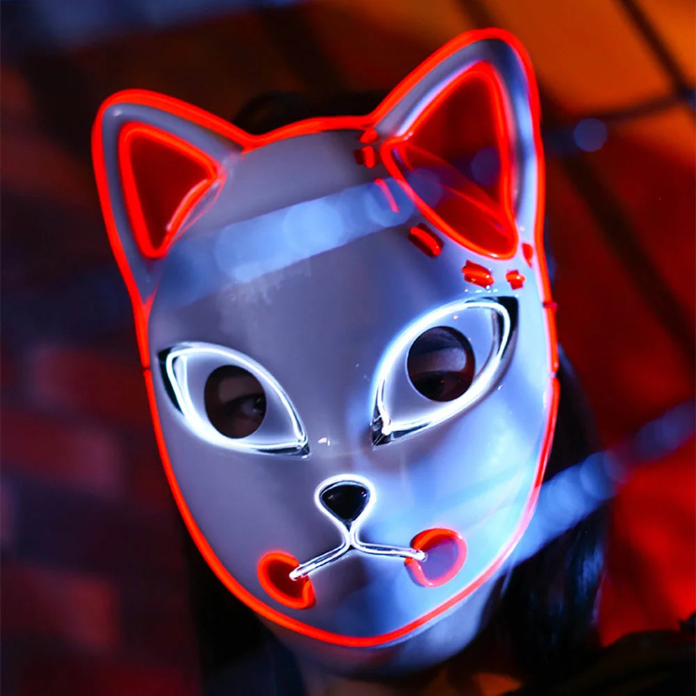 Neon LED Anime Mask