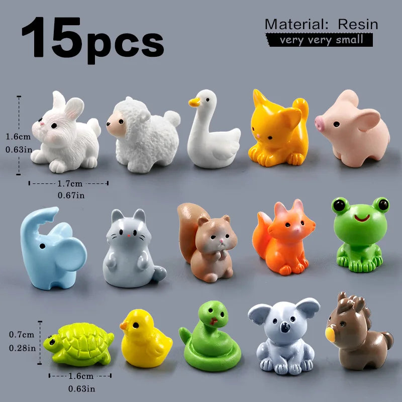 Miniature Animal Figurines 10Pcs