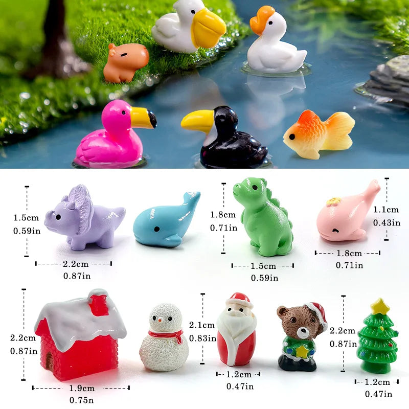 Miniature Animal Figurines 10Pcs