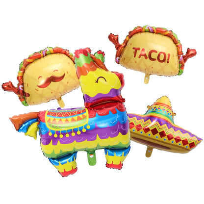 Mexico Styled Foil Balloons 4/13pcs