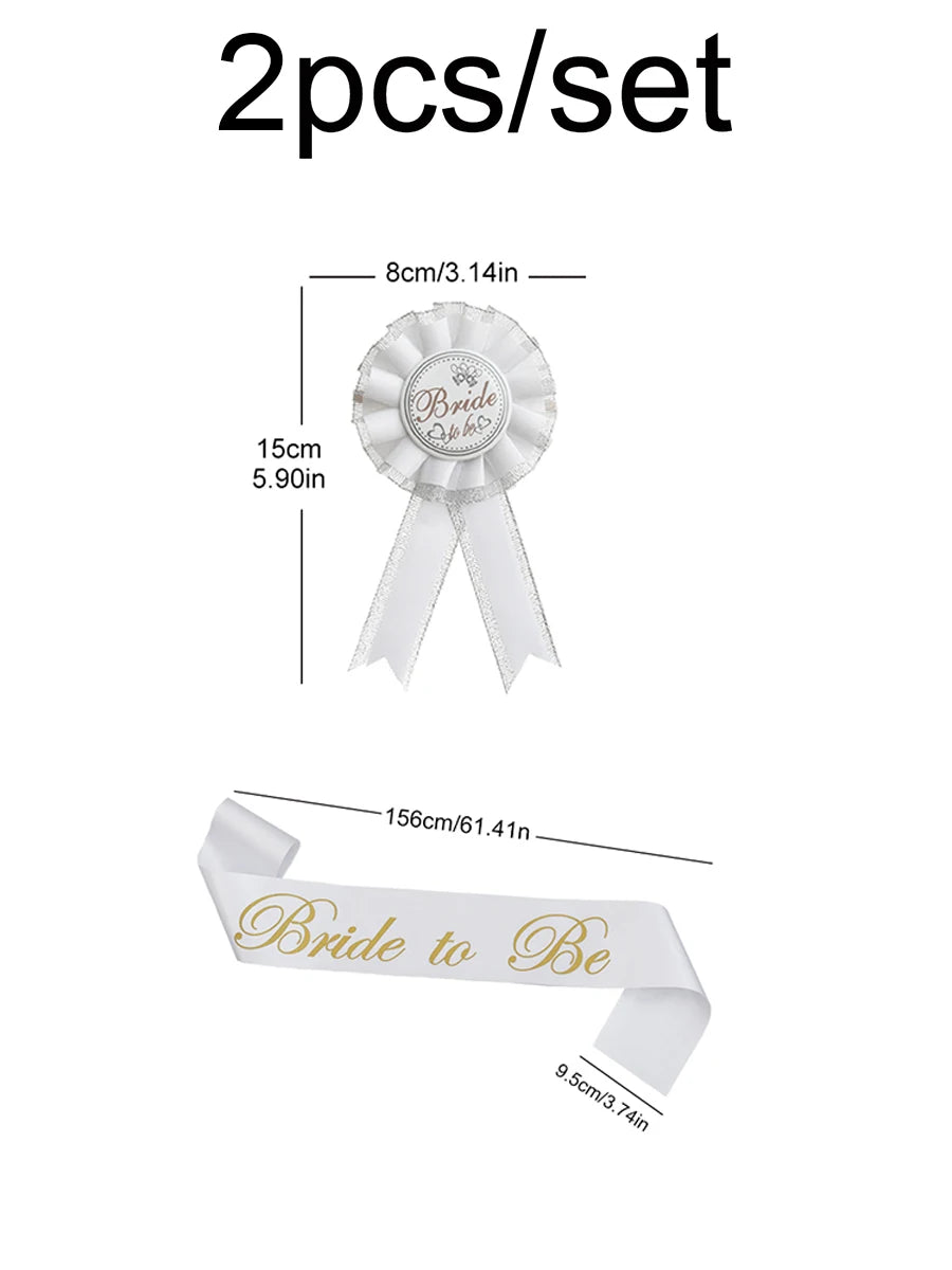 Bride/Groom To Be, Ribbon And Badge