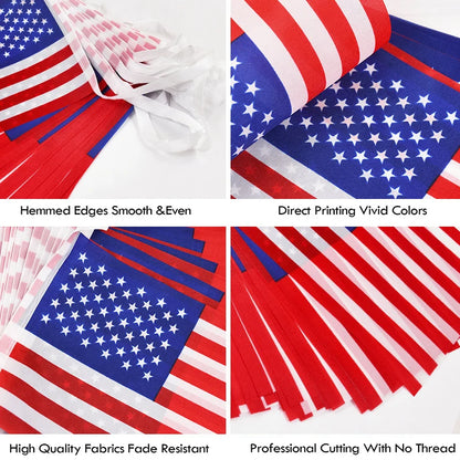 American Flags String Banner