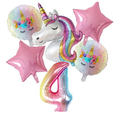 Unicorn Foil Balloon Set