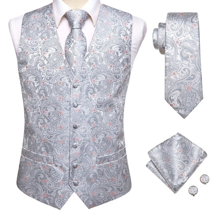 Men Colorful Vest + Tie