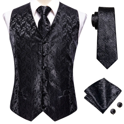 Men Colorful Vest + Tie