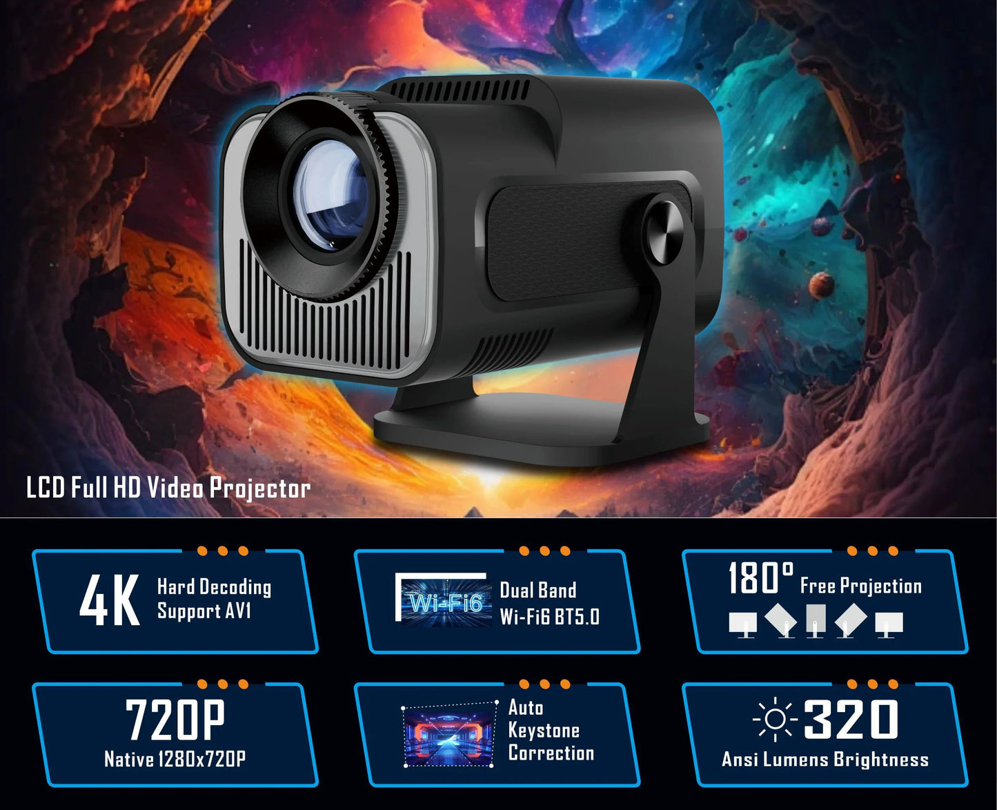 Mini Portable 4K Projector