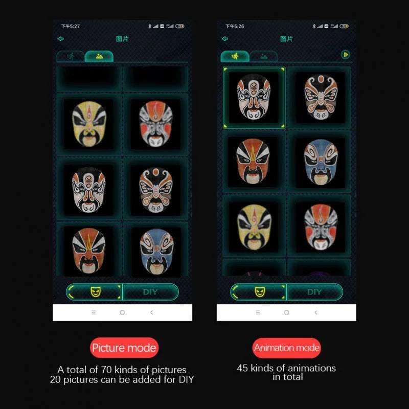 Led Masks App Controled