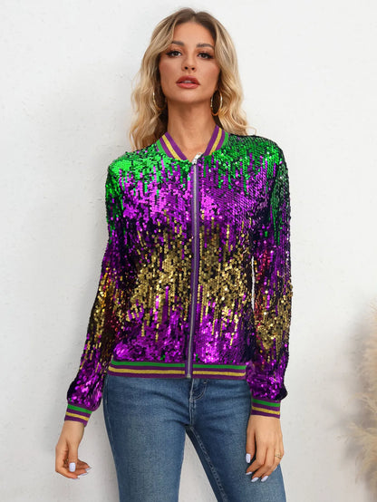 Sequins Long Sleeve Jacket