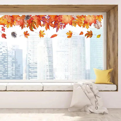 Large Fall Leaves Window Clings