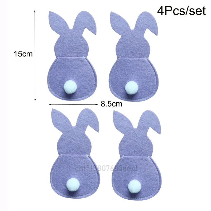 Easter Felt Cutlery Holder 4Pcs