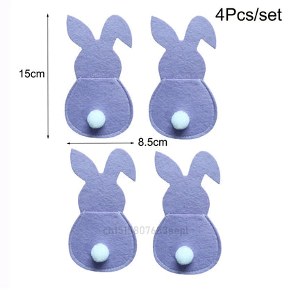 Easter Felt Cutlery Holder 4Pcs