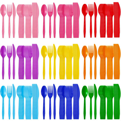 Disposable Plastic Cutlery Set 24Pcs