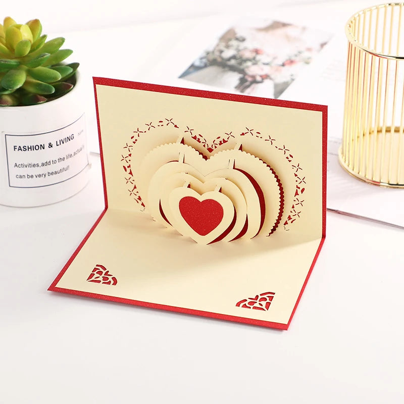 Roses 3D Pop Greeting Card