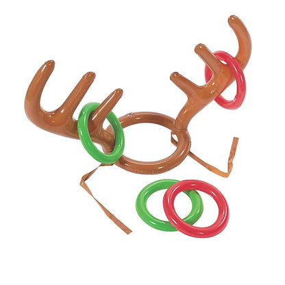 Inflatable Reindeer Hat Ring Toss Game