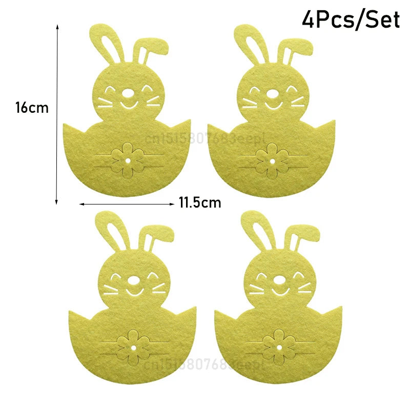 Easter Felt Cutlery Holder 4Pcs