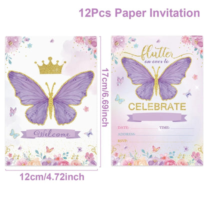 Birthday Invitation Cards 12Pcs