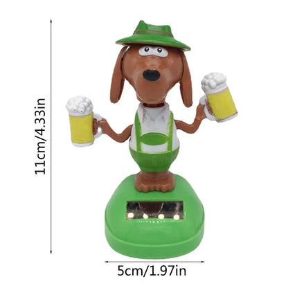 Solar Energy Drinking Dog Bobblehead