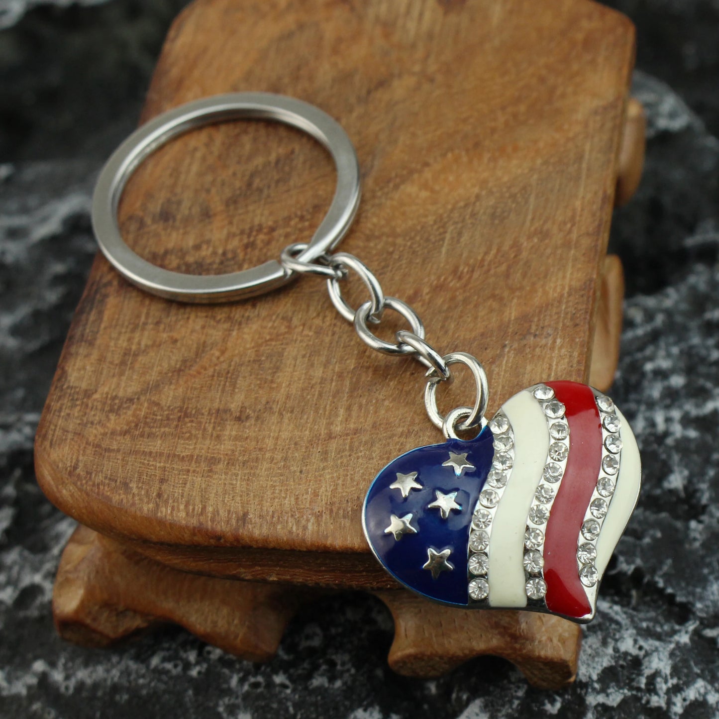 America Flag Keychain