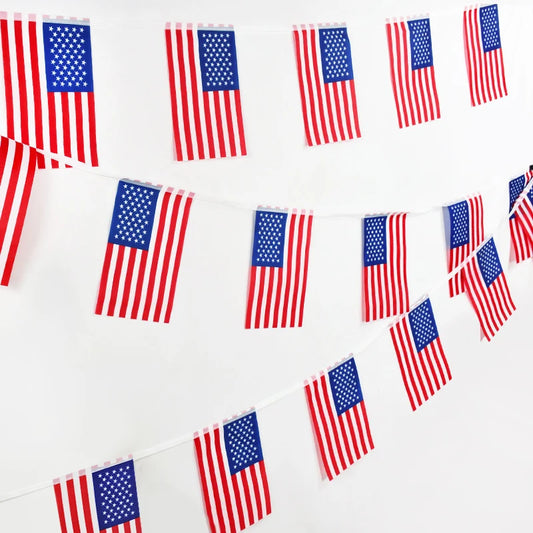 American Flags String Banner