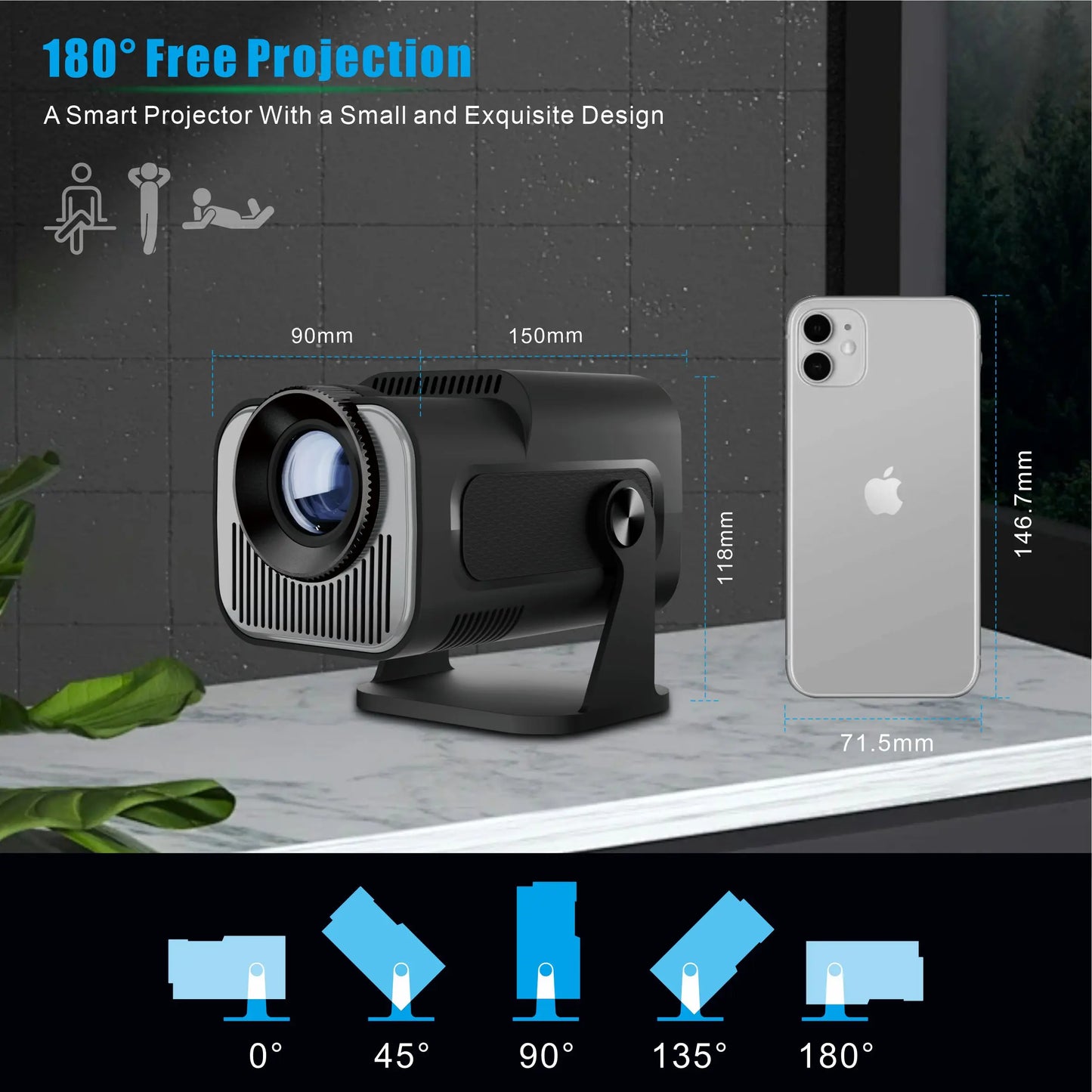 Mini Portable 4K Projector