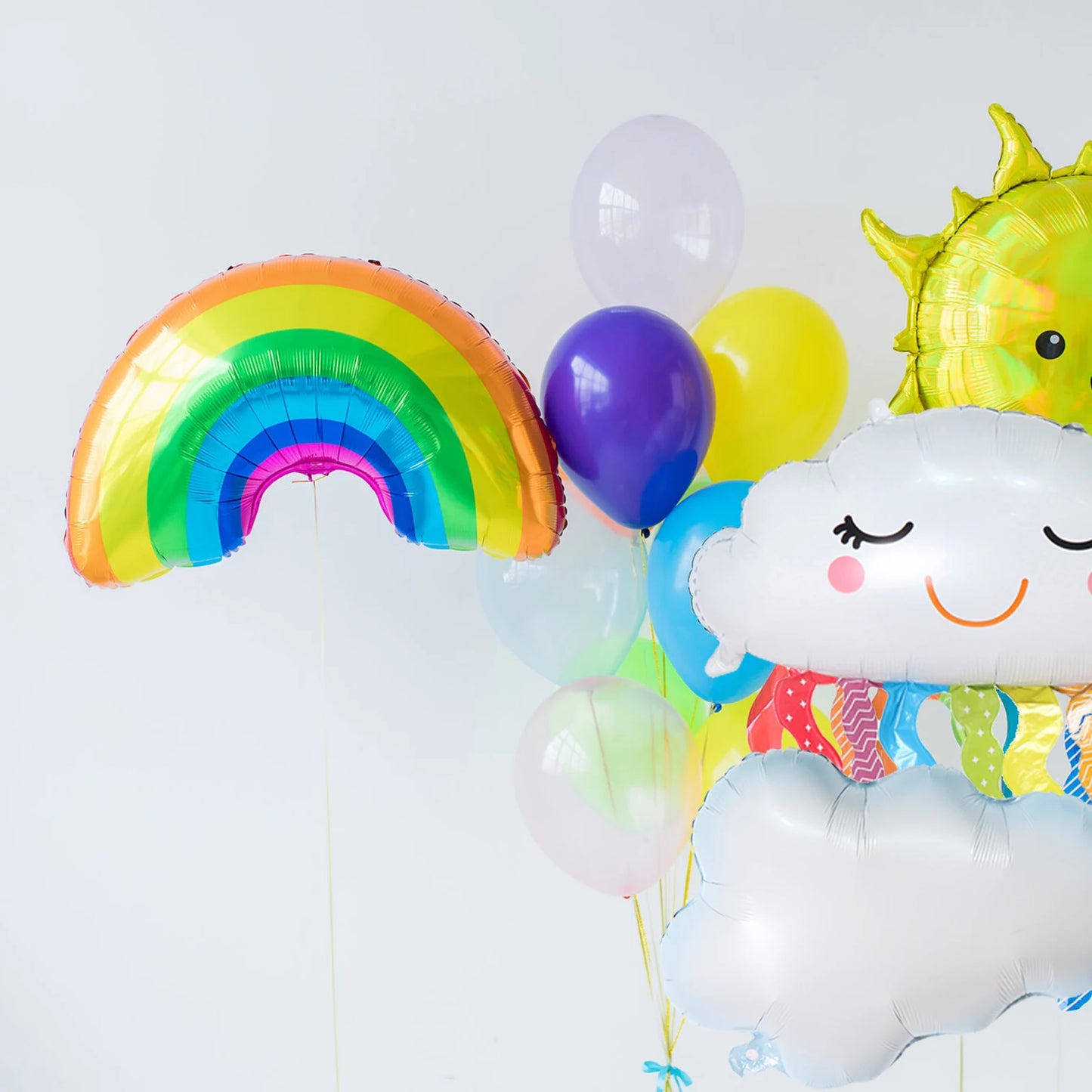 Rainbow Foil Balloons