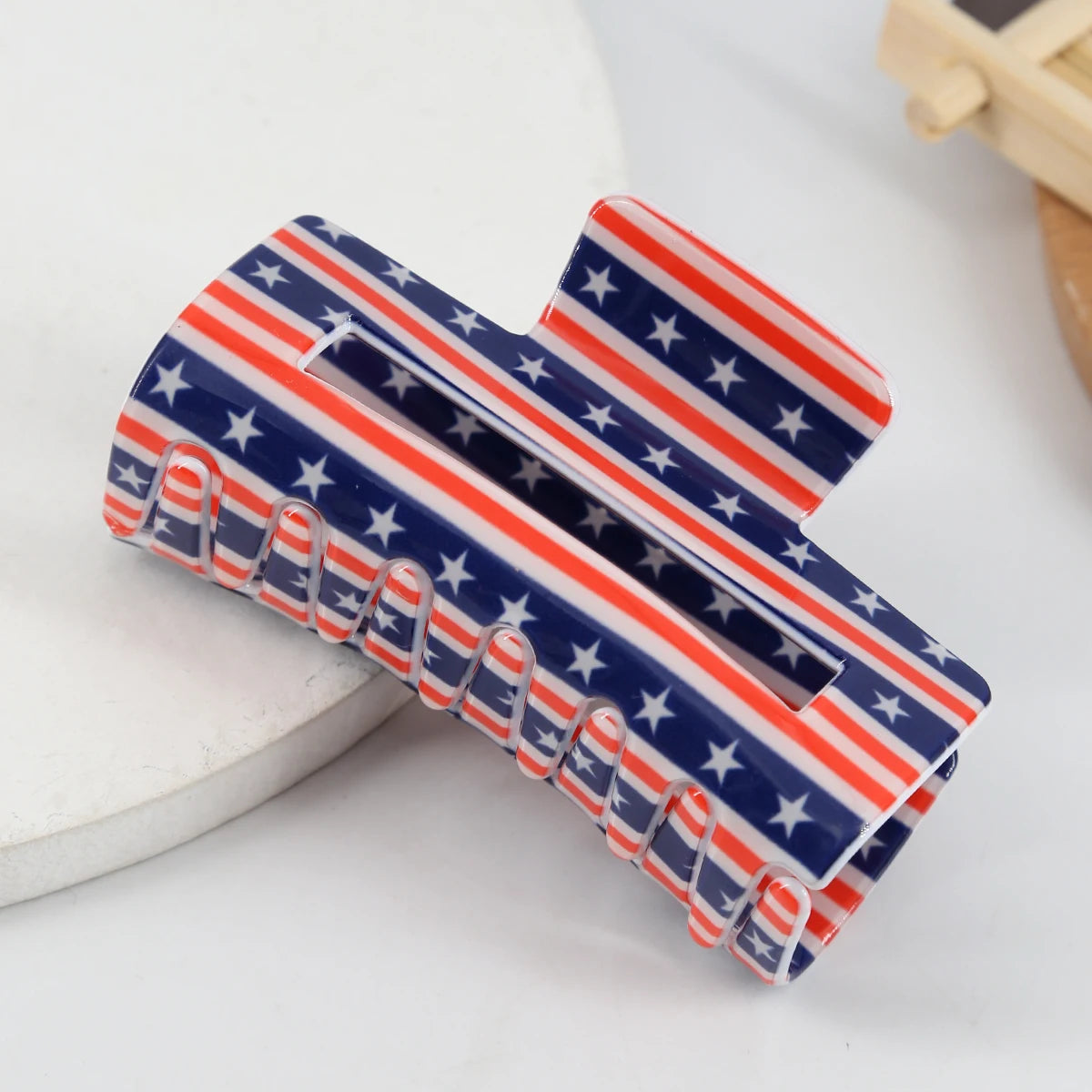 American Flag Hair Claw 8cm