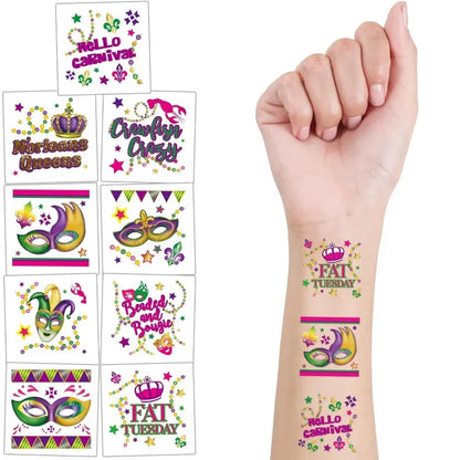 Mardi Gras Tattoos 108pcs