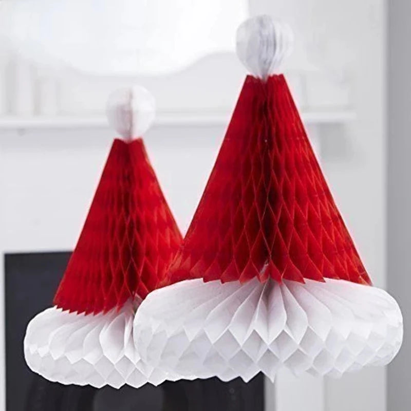 Honeycomb Christmas Hat Decorations