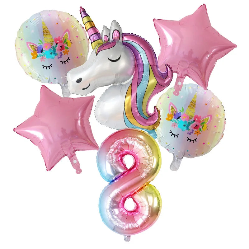 Unicorn Foil Balloon Set