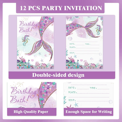 Birthday Invitation Cards 12Pcs