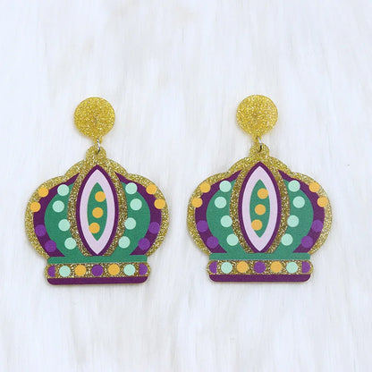 Colorful Mardi Grass Earrings