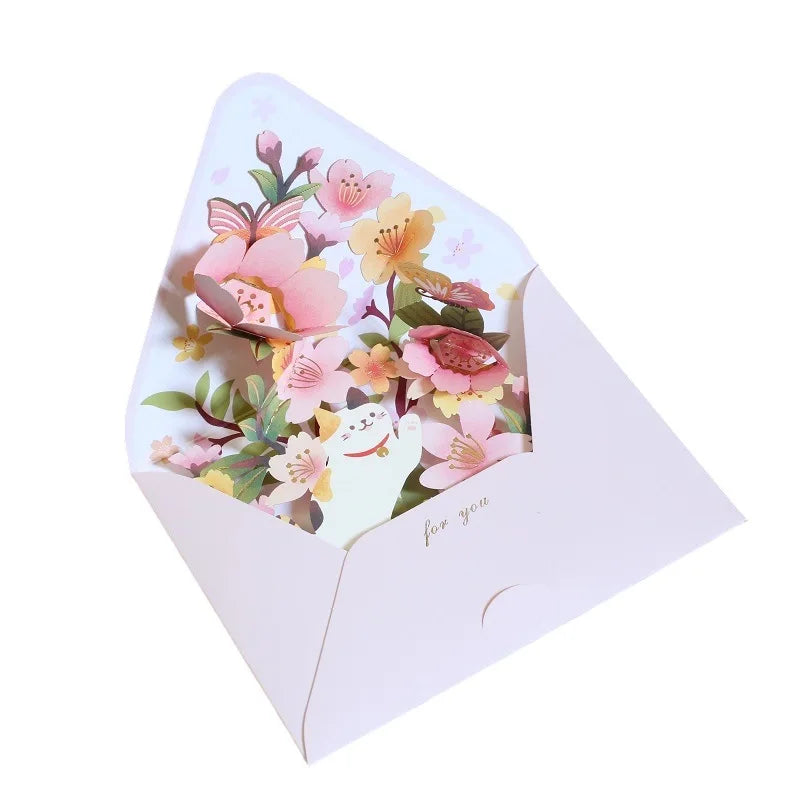 Flower Greeting Card 3D Pop-Up