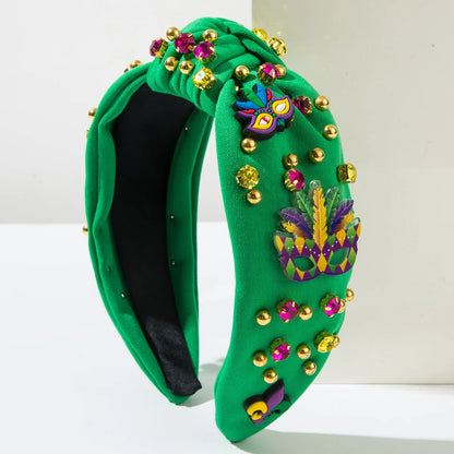 Rhinesone Mardi Gras Style Headband