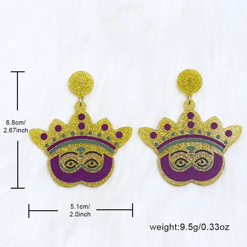 Colorful Mardi Grass Earrings