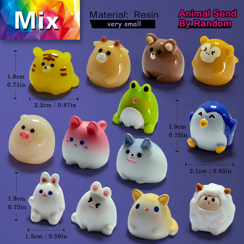 Miniature Animal Figurines 10Pcs