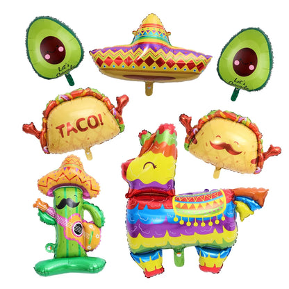 Mexico Styled Foil Balloons 4/13pcs