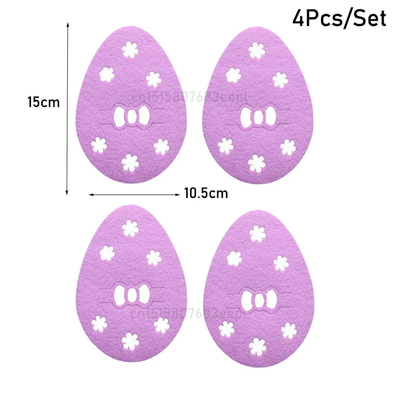 Easter Felt Cutlery Holder 4Pcs