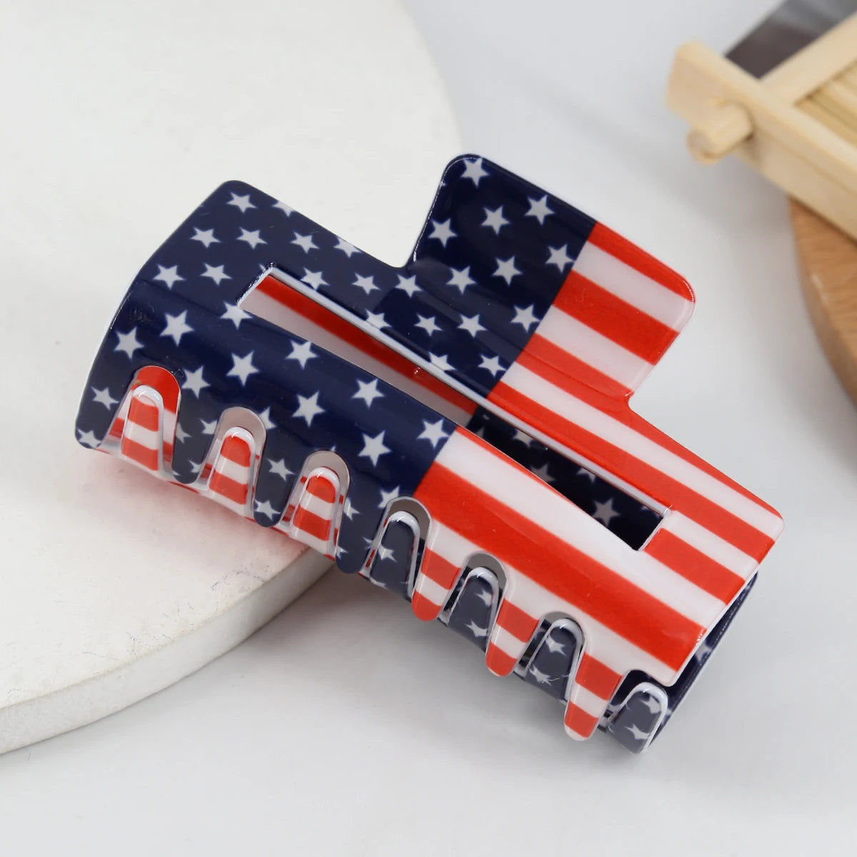 American Flag Hair Claw 8cm