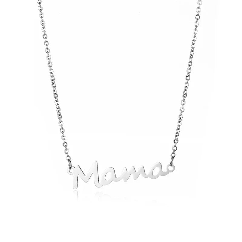 Mama Letter Pendant Necklace