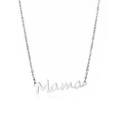 Mama Letter Pendant Necklace