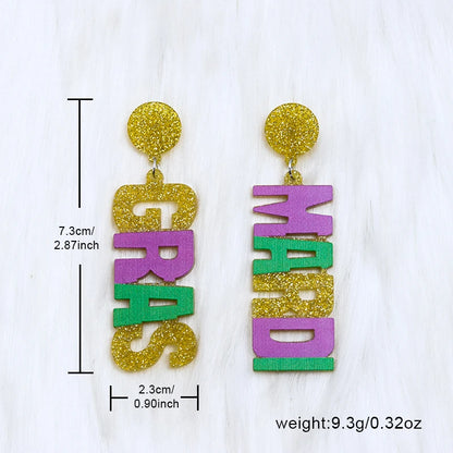 Colorful Mardi Grass Earrings