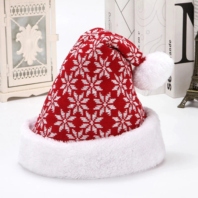 Knitted Christmas Pattern Hat