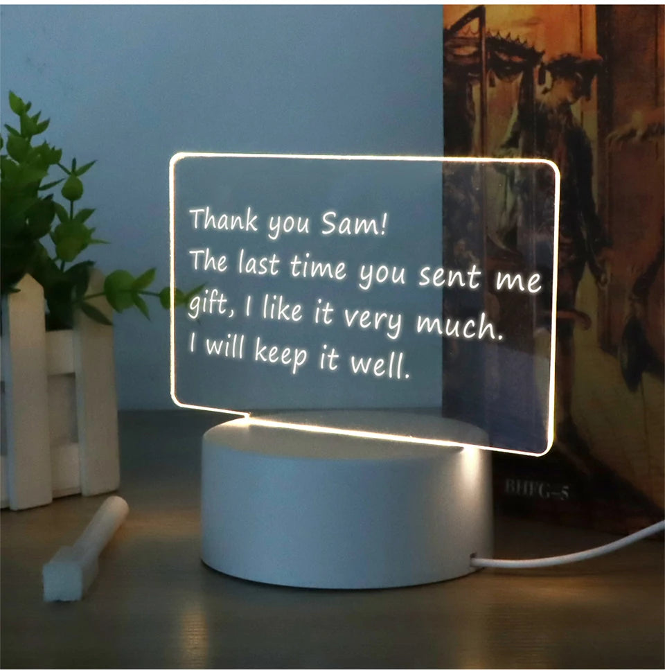 Desk Lamp Note/Message Board