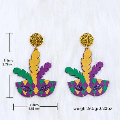 Colorful Mardi Grass Earrings