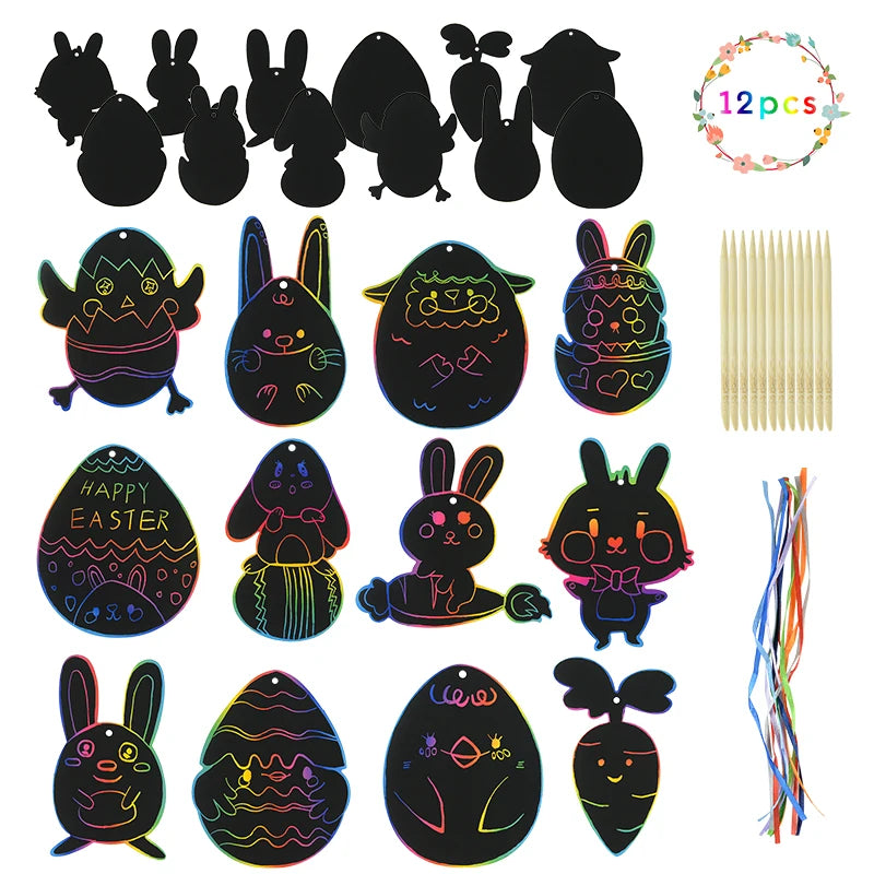 Easter Scratch Art Paper Set